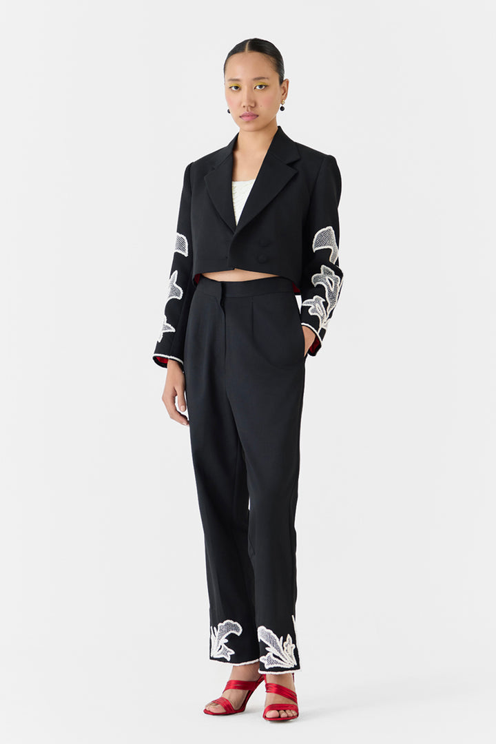 Moonstone Crop Blazer & Trousers Co-ord