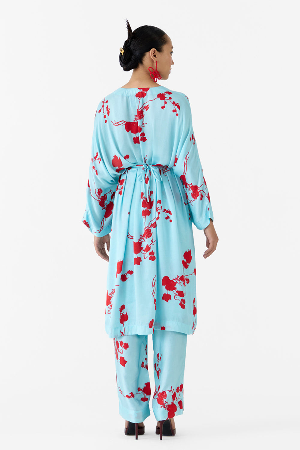 Baby Sakura Kimono Dress & Pants Co-ord