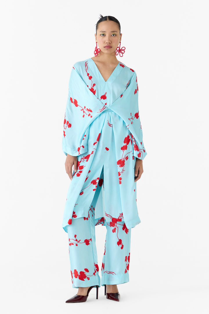 Baby Sakura Kimono Dress & Pants Co-ord