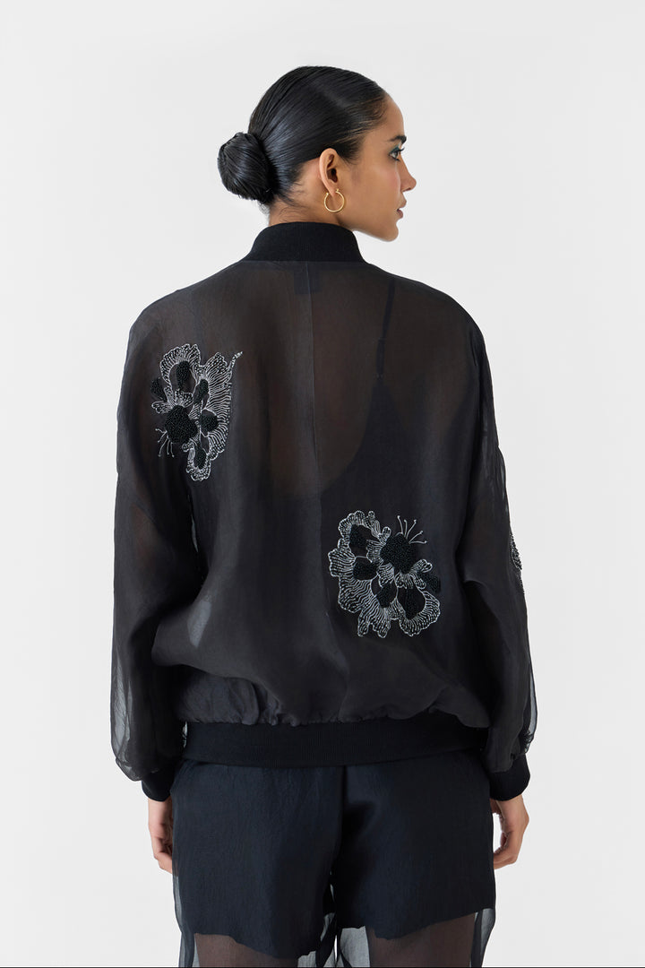 Ajisai Organza Bomber Jacket