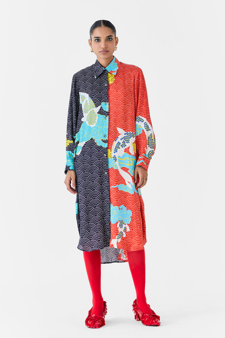 Koi Shirt Dress