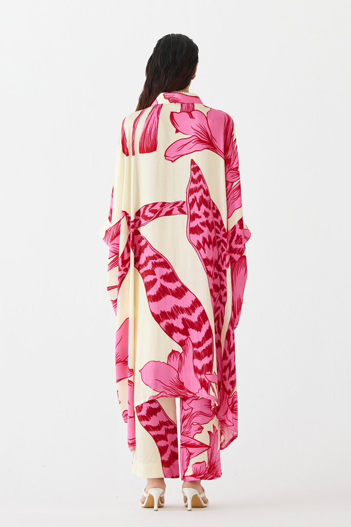 Pink Aphrodite Kimono & Pants Set
