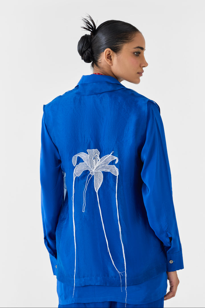 Indigo Organza Jacket