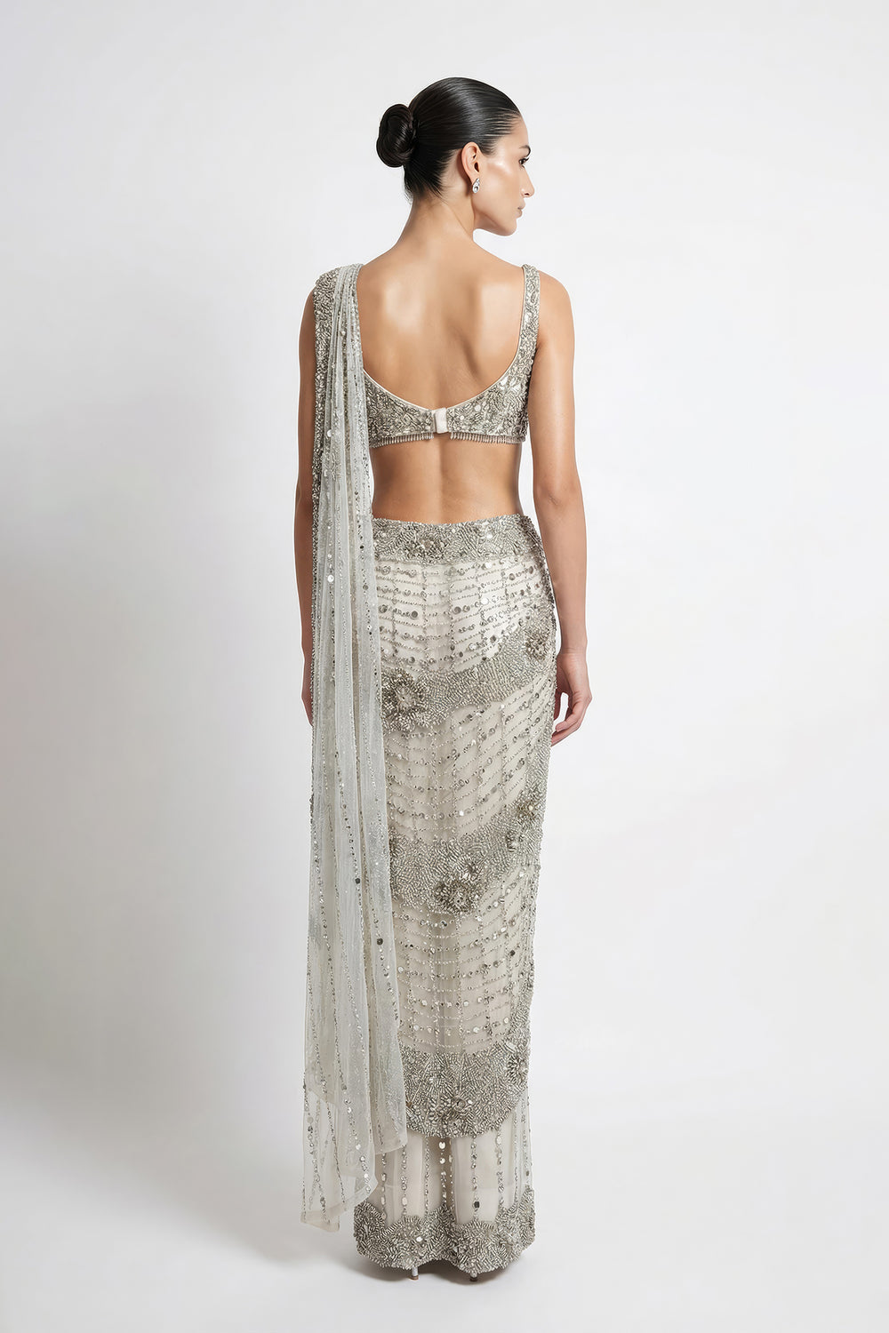 Tidal Frost Saree