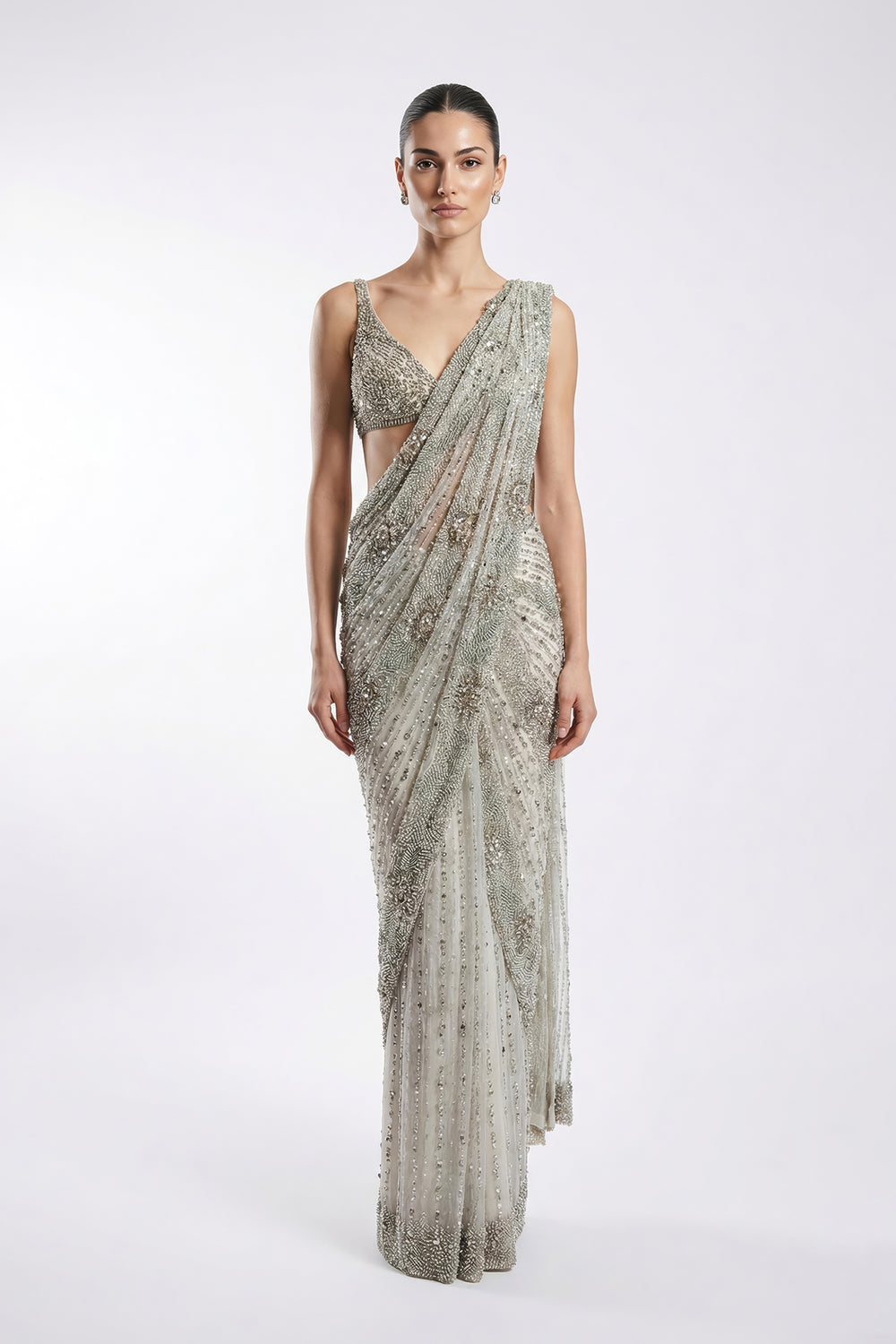 Tidal Frost Saree