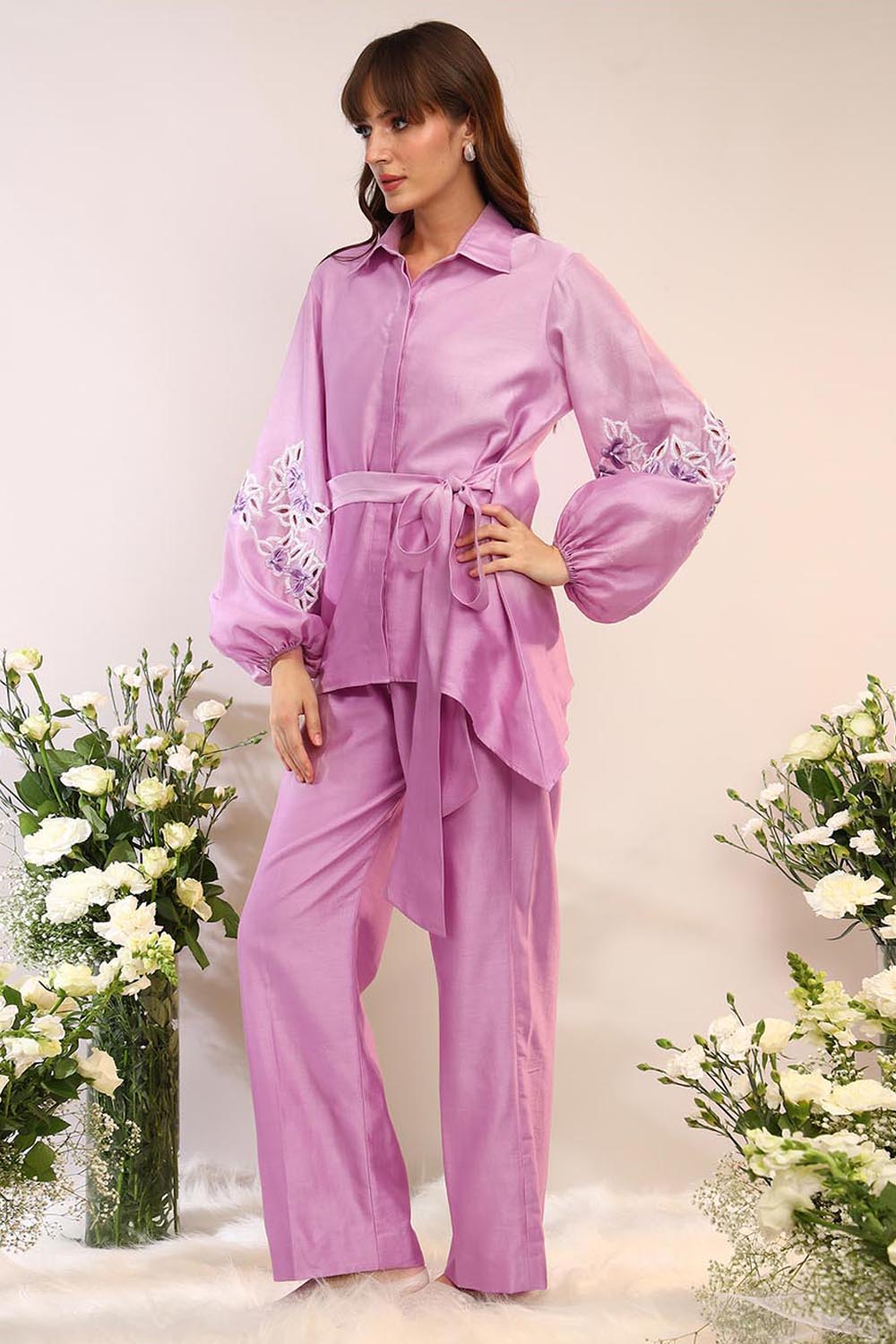 Asymmetric Tie Up Citrus Burst Co-ord Set