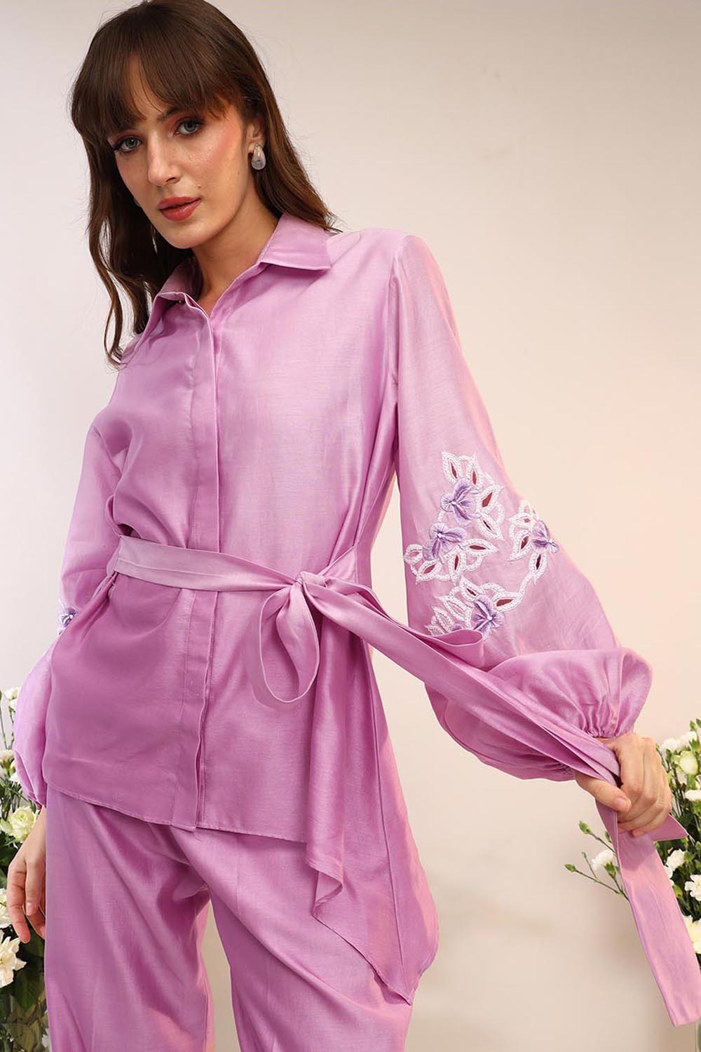 Asymmetric Tie Up Citrus Burst Co-ord Set