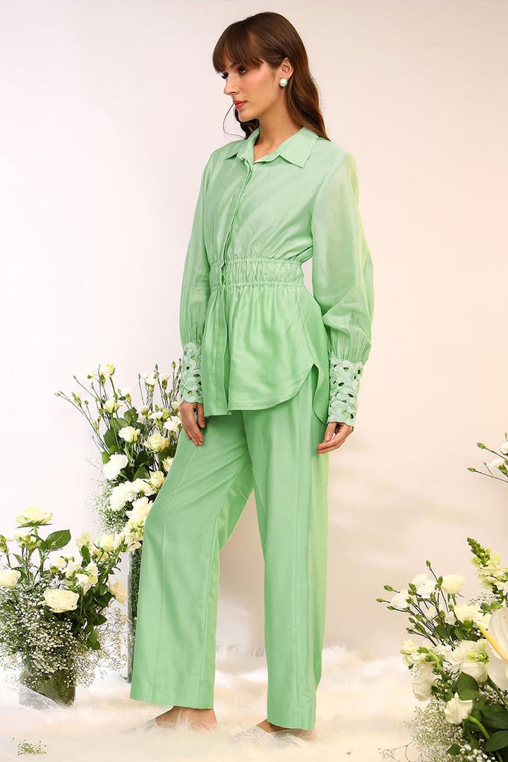 Elasticated Kiwi Green Co-ord Set