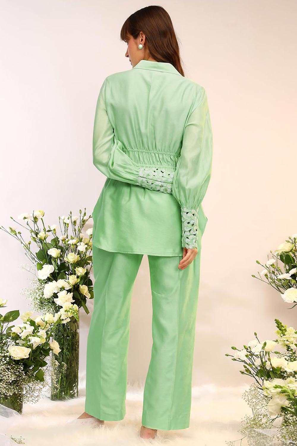 Elasticated Kiwi Green Co-ord Set