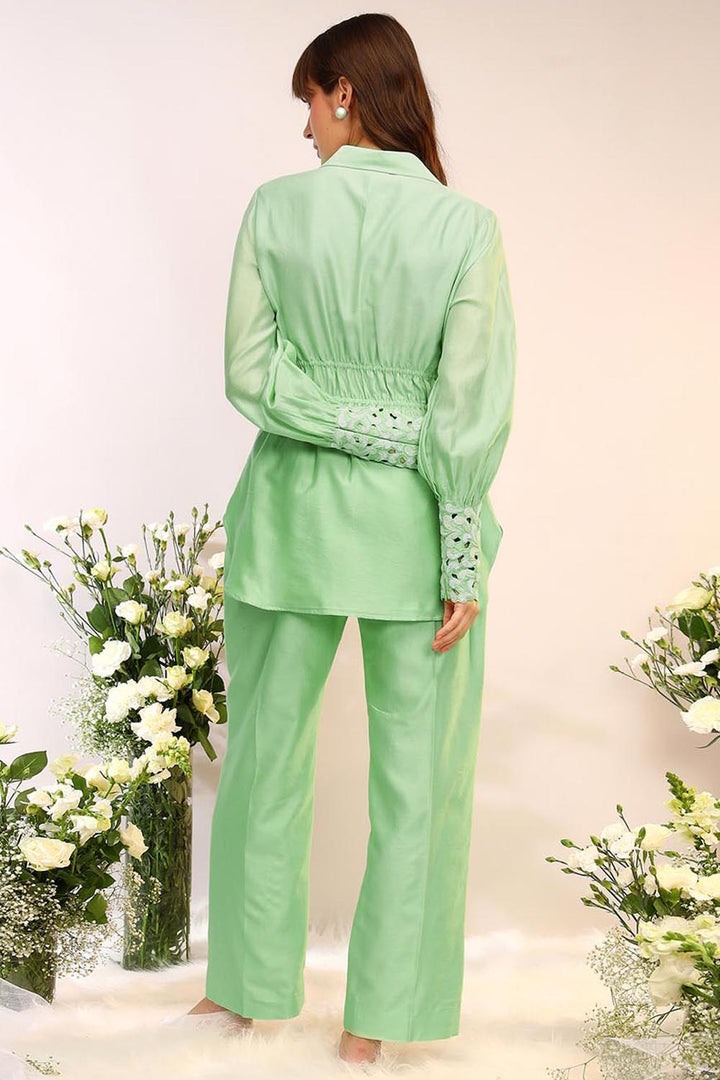 Elasticated Kiwi Green Co-ord Set