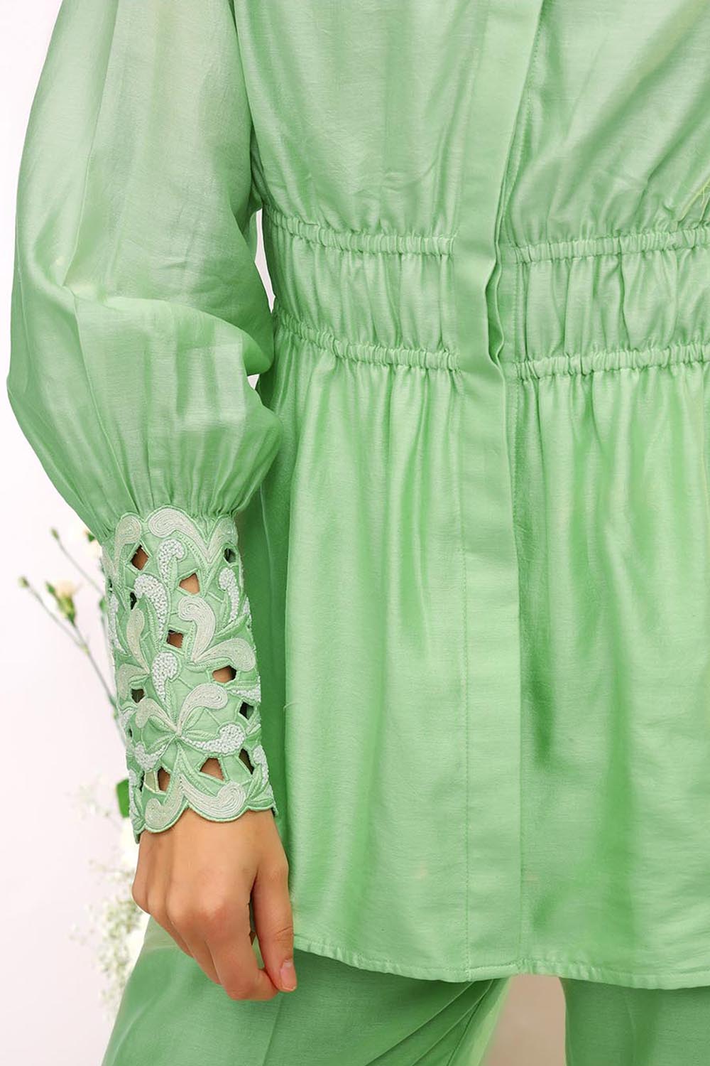Elasticated Kiwi Green Co-ord Set