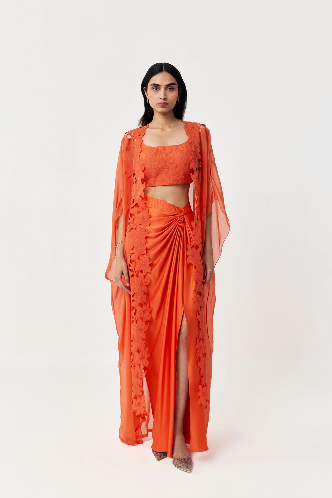 Wild Lily Cape Set - Orange