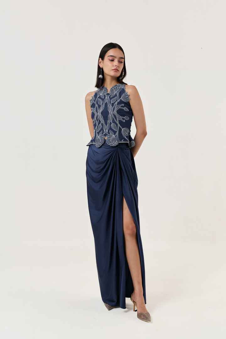 Wild Tulip Top Set - Navy