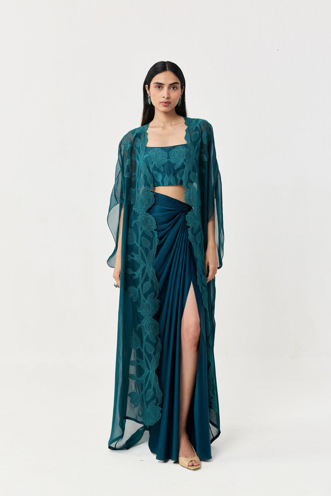 Wild Tulip Cape Set - Teal