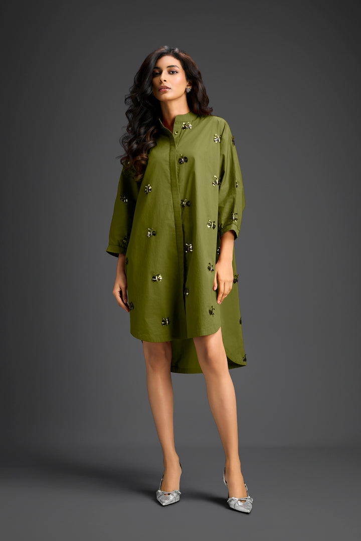 Green Shirt Dress
