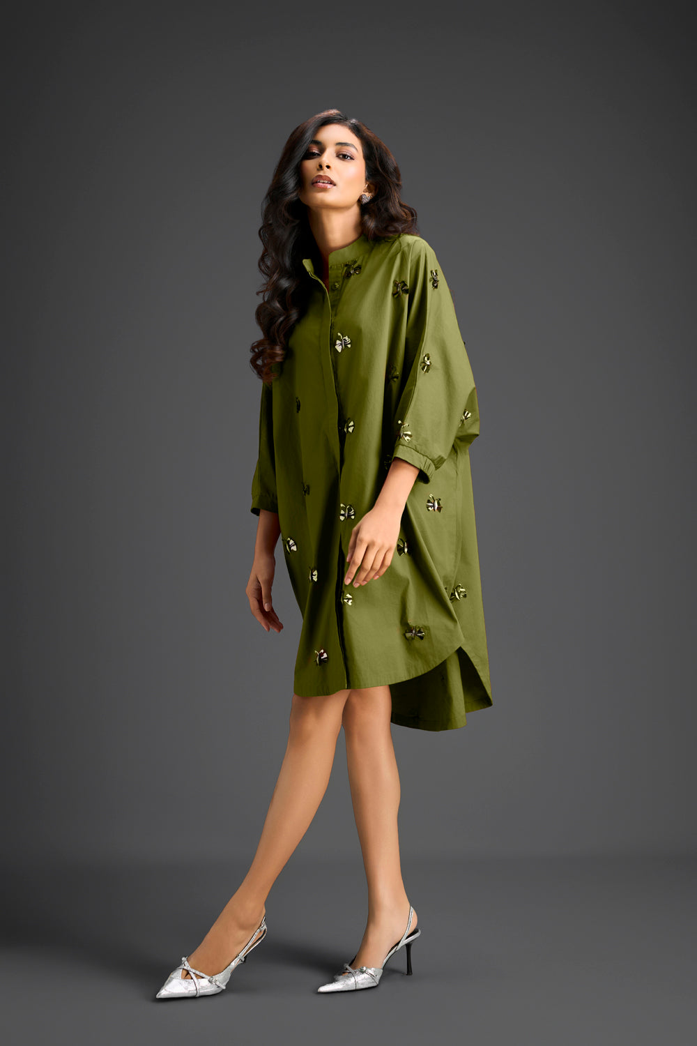 Green Shirt Dress
