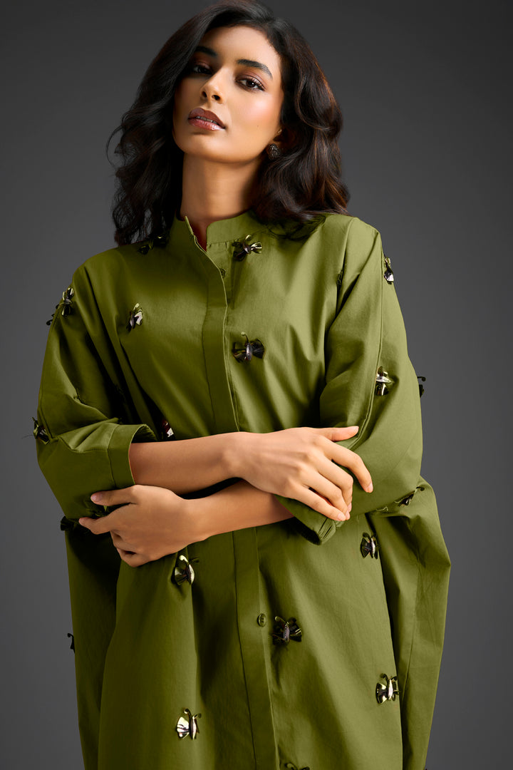 Green Shirt Dress