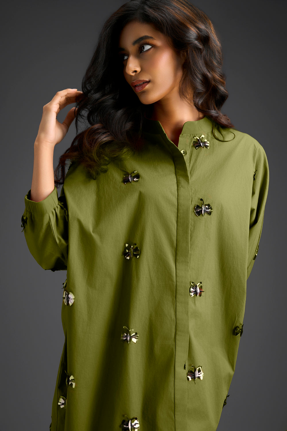 Green Shirt Dress