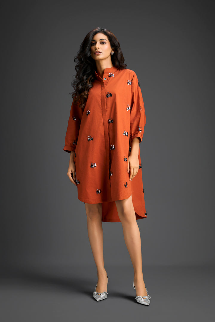 Rust Shirt Dress
