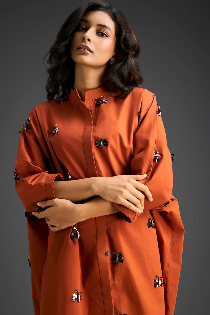 Rust Shirt Dress