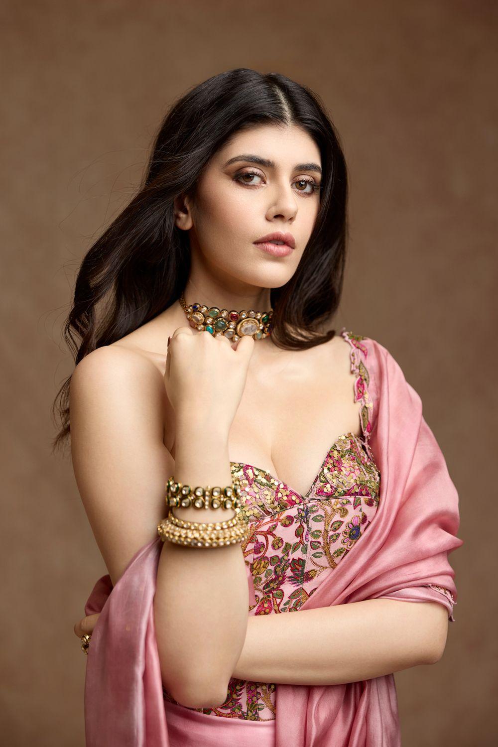 Sanjana Sanghi In Our Corset And Draped Skirt Set