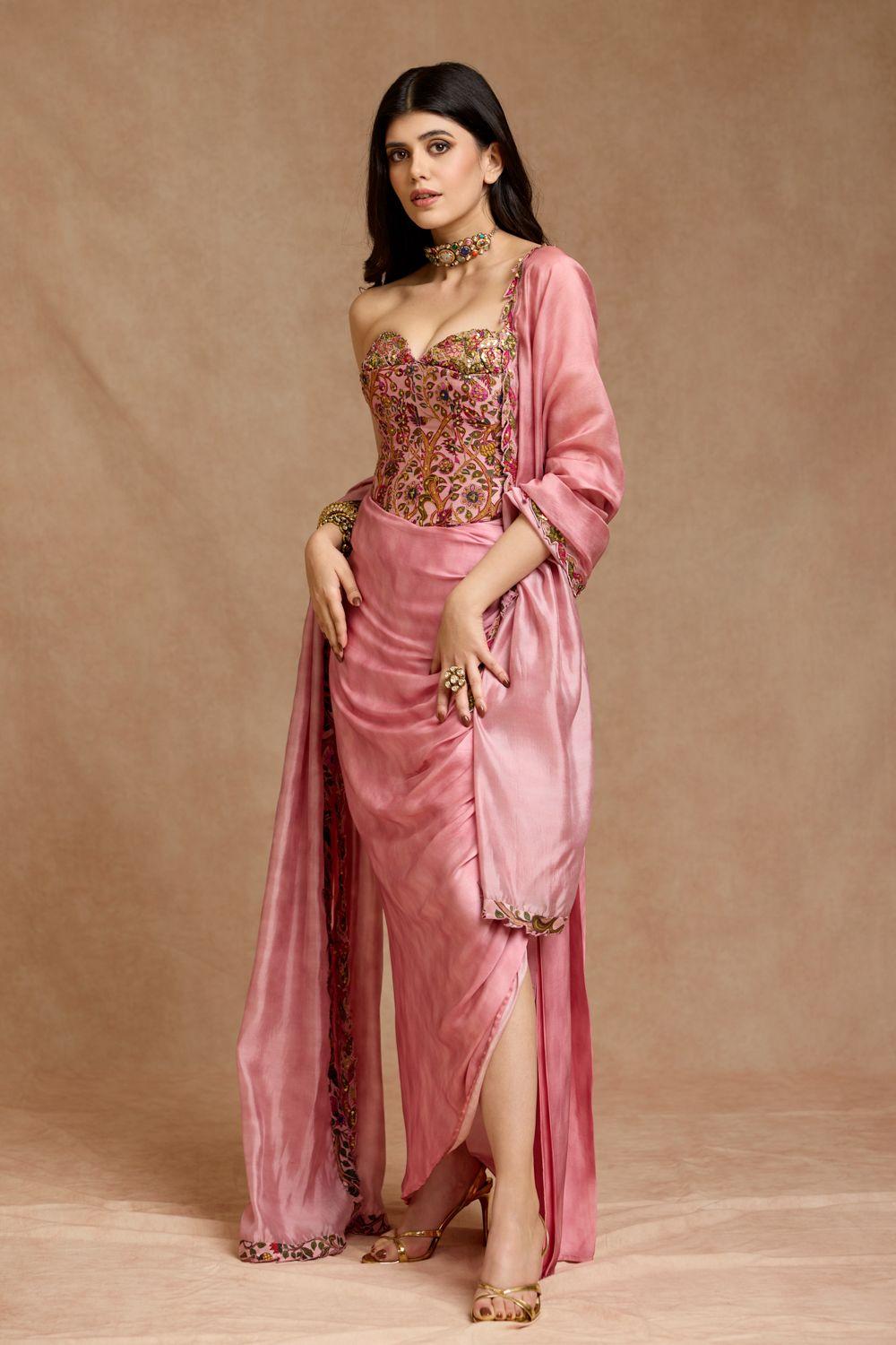 Sanjana Sanghi In Our Corset And Draped Skirt Set