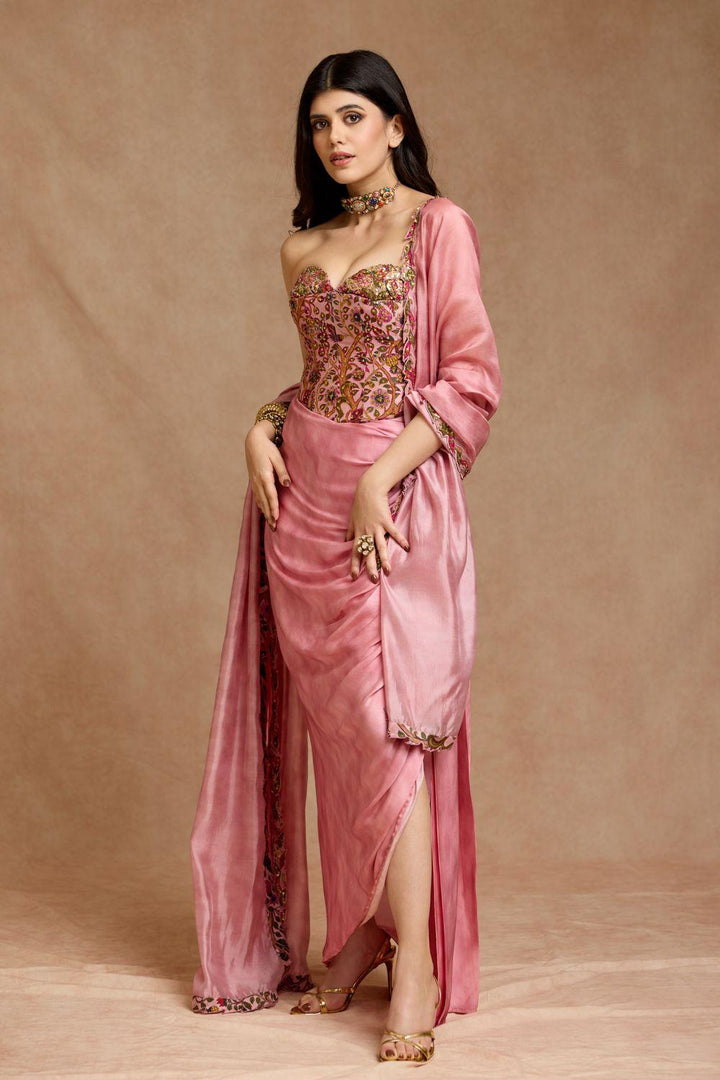 Sanjana Sanghi In Our Corset And Draped Skirt Set