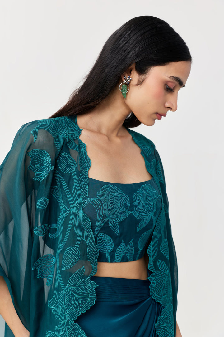 Wild Tulip Cape Set - Teal