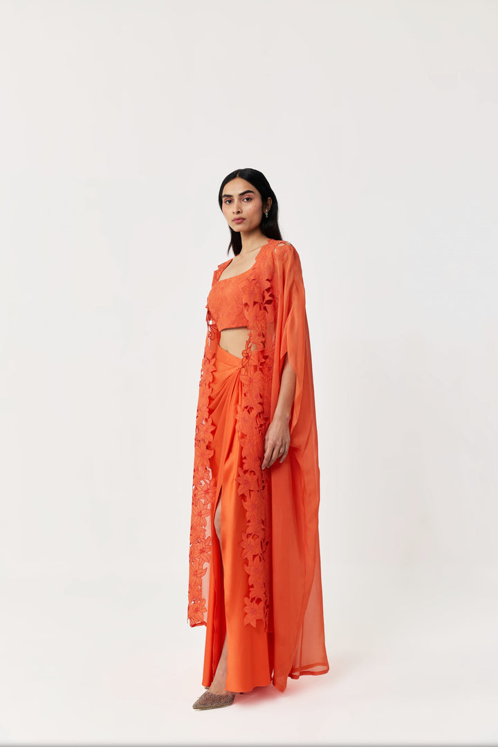 Wild Lily Cape Set - Orange