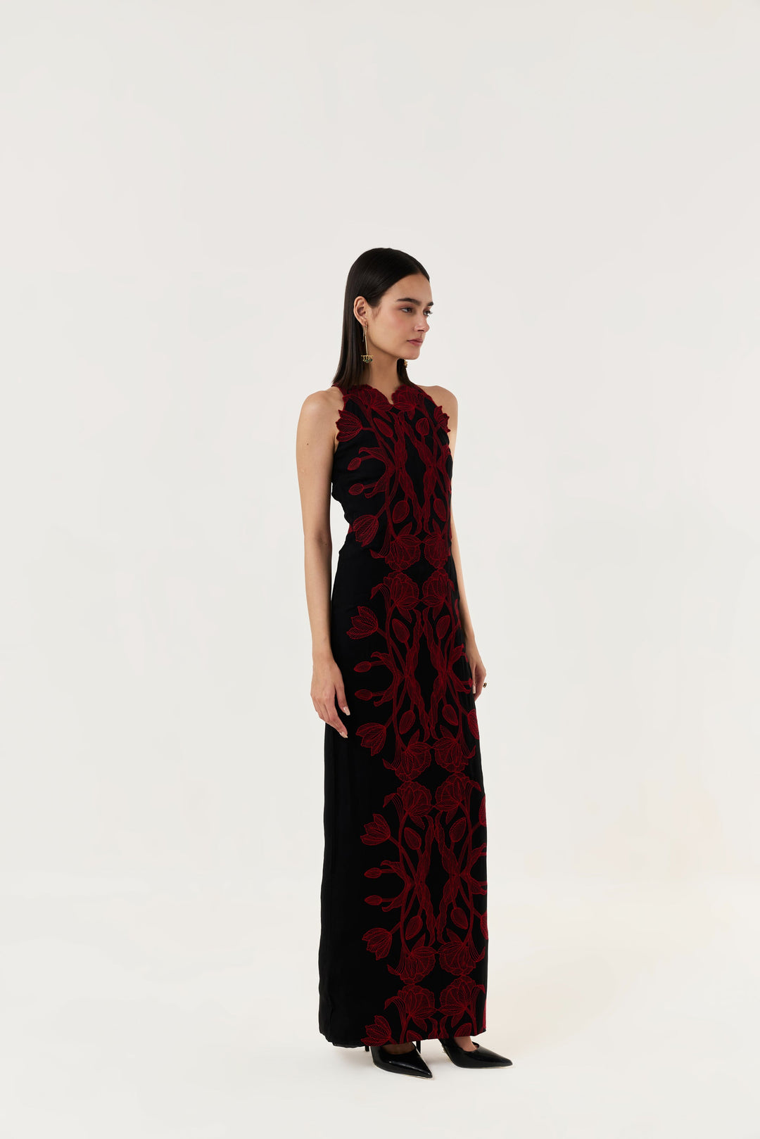 Wild Tulip Dress - Black & Red