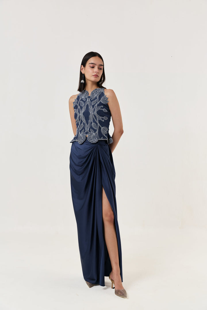 Wild Tulip Top - Navy