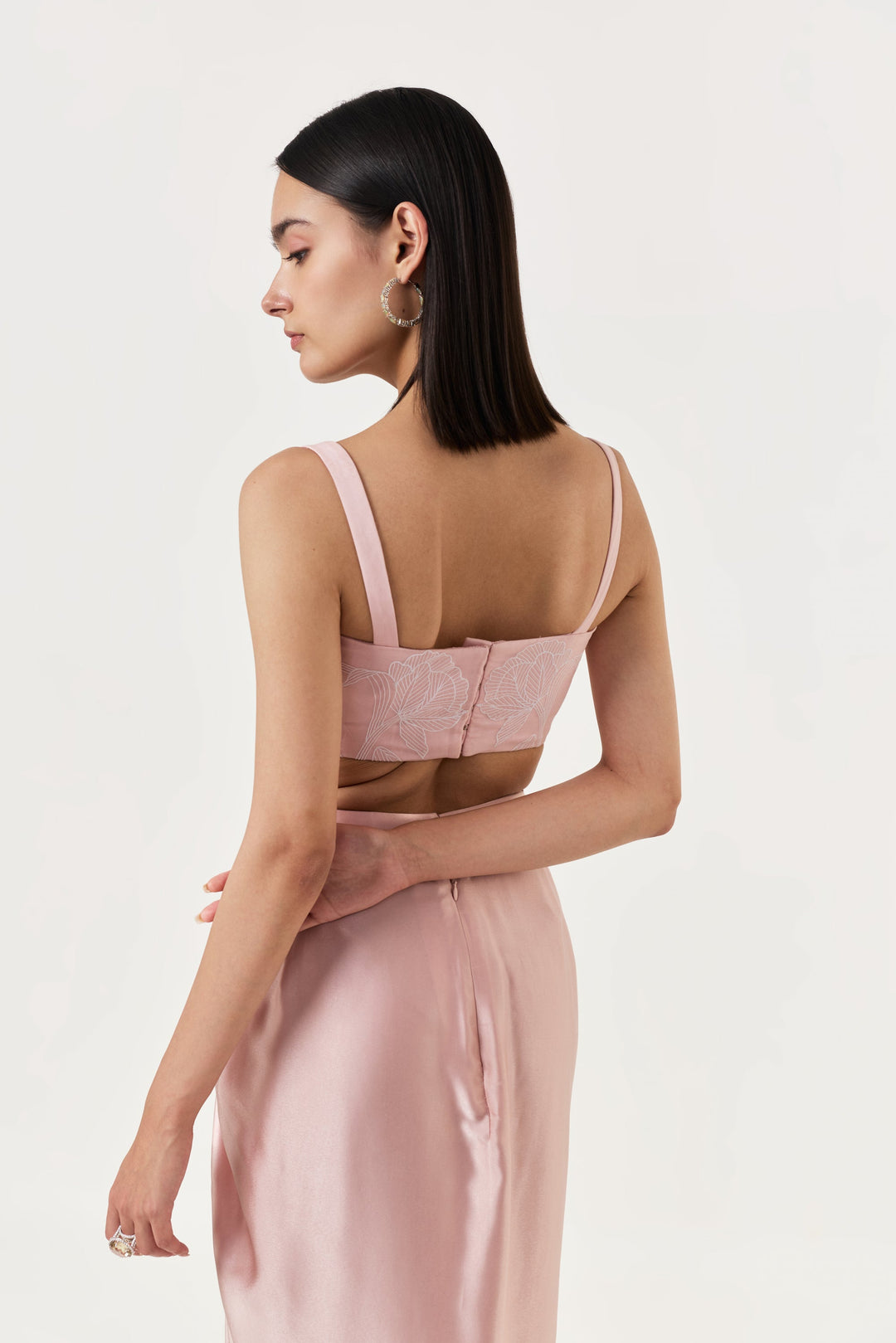 Wild Tulip Bustier Skirt Set - Blush Pink
