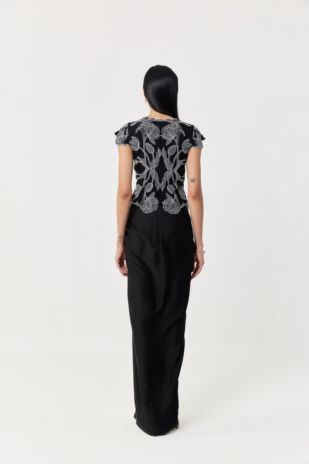 Draped Twist Skirt - Black
