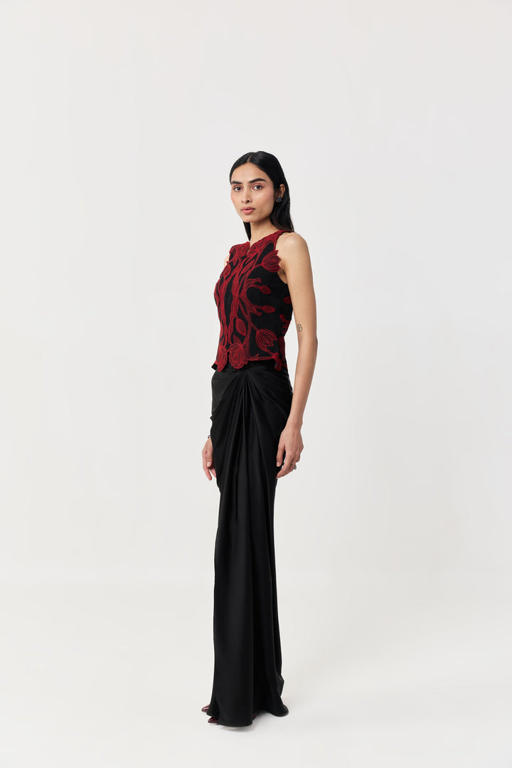 Wild Tulip Top Set - Black & Red