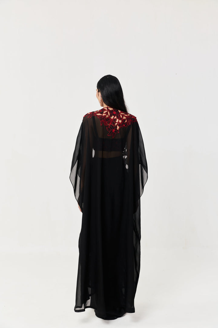 Wild Lily Cape Set - Black & Red