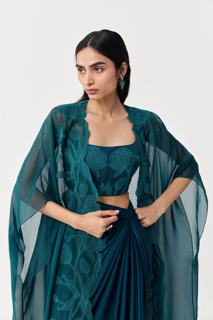 Wild Tulip Cape Set - Teal