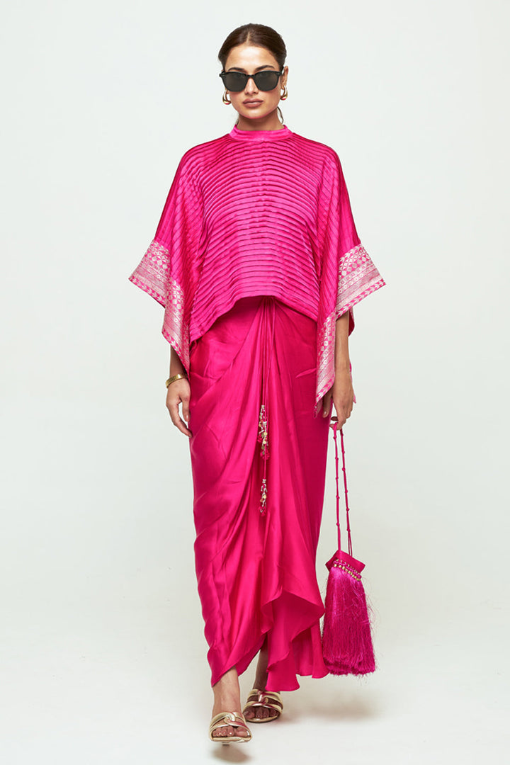 Prana Pink Pleated Top Set