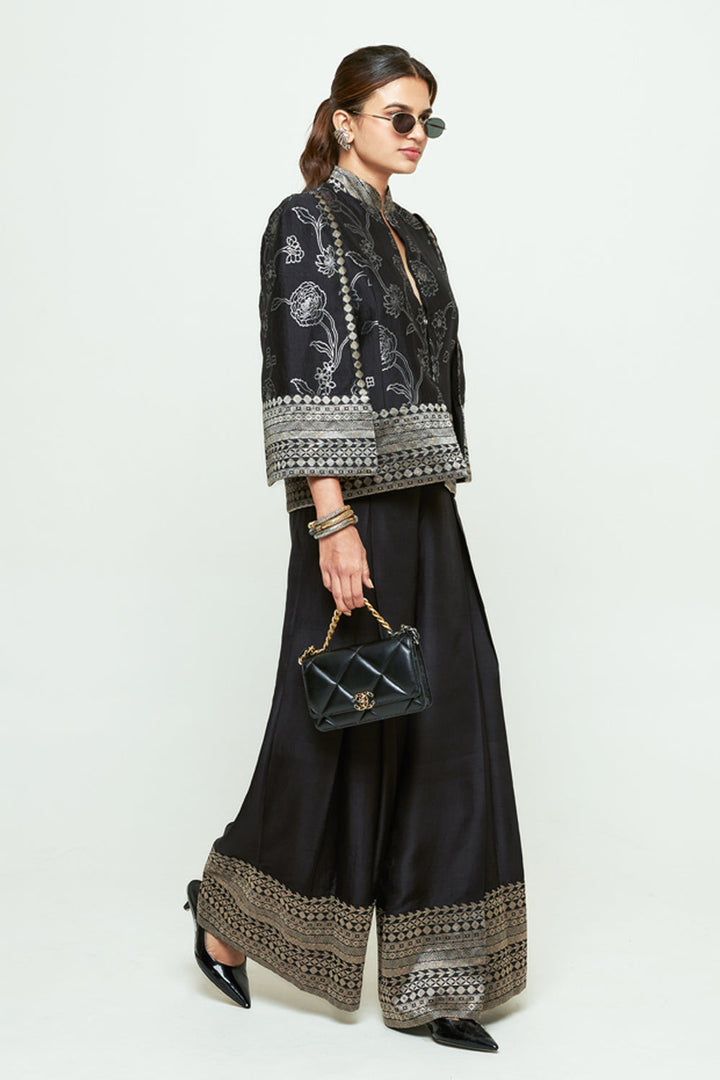 Rosa Black Statement Jacket Skirt Set