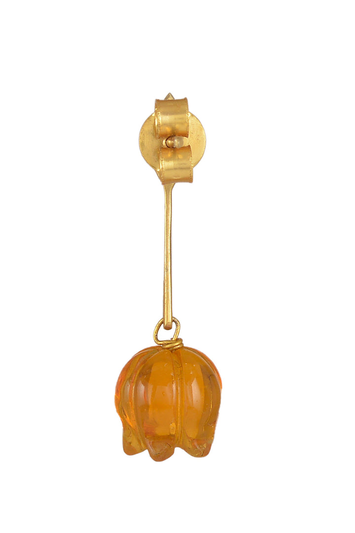 Orange Tulip Earrings