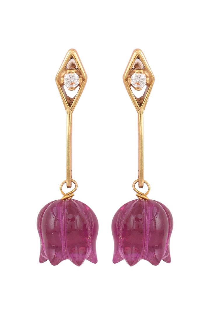 Pink Tulip Earrings