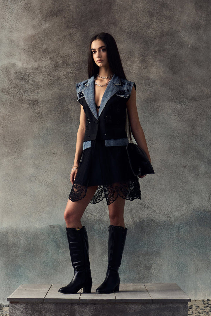 BLACK LORRA WAISTCOAT