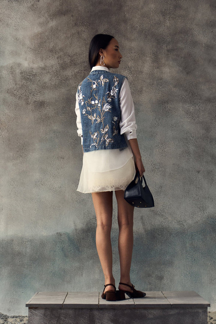 WHITE CORRA WAISTCOAT