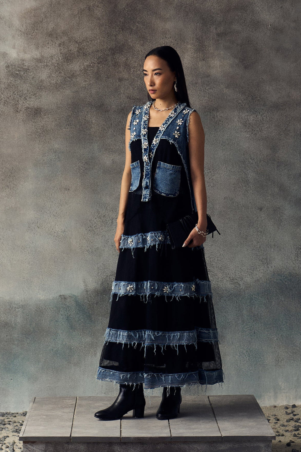 BLUE LABLYN SKIRT SET