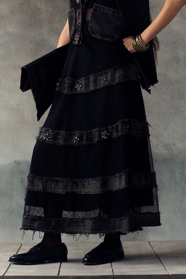 BLACK LABLYN SKIRT SET