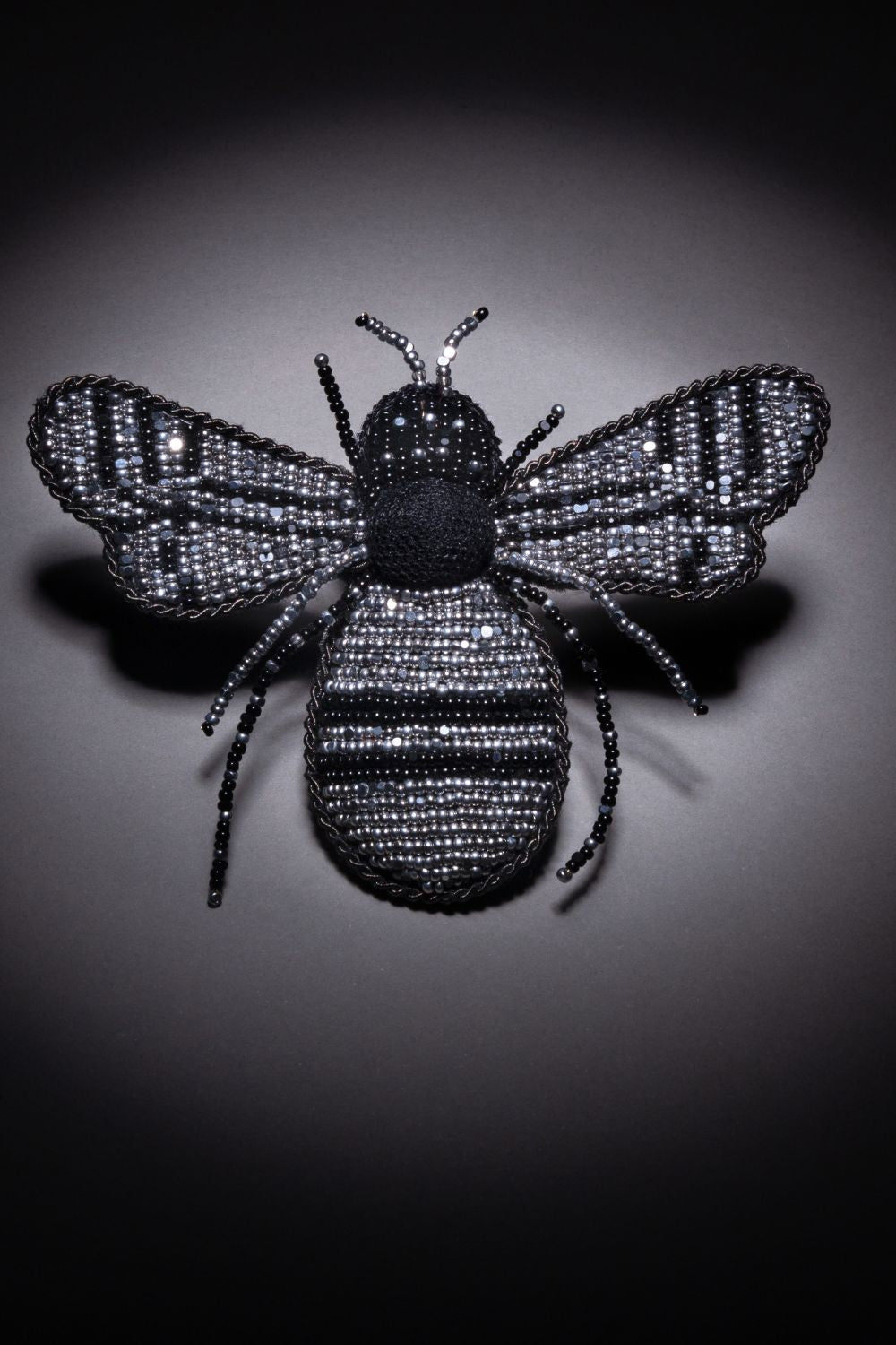 Black & Silver Beetle Brooch
