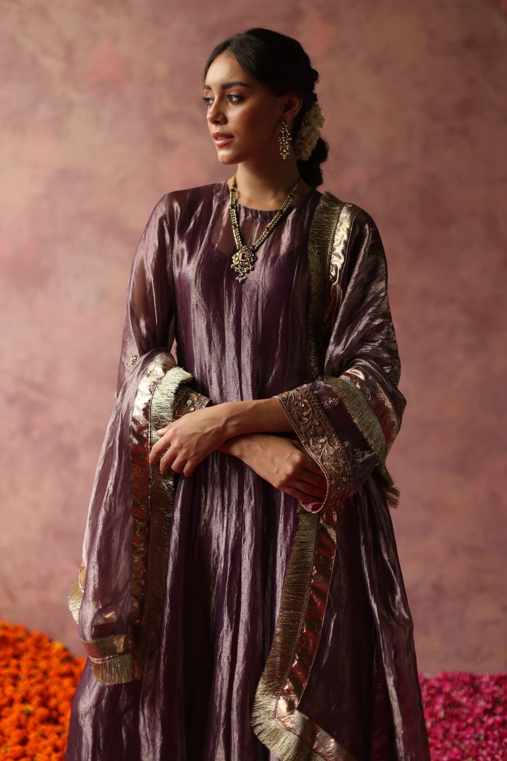 Zaahra Purple Kurta Set