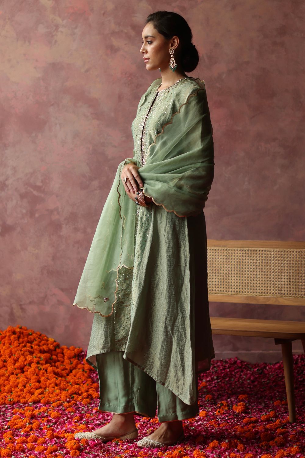 Paakizah Green Kurta Set