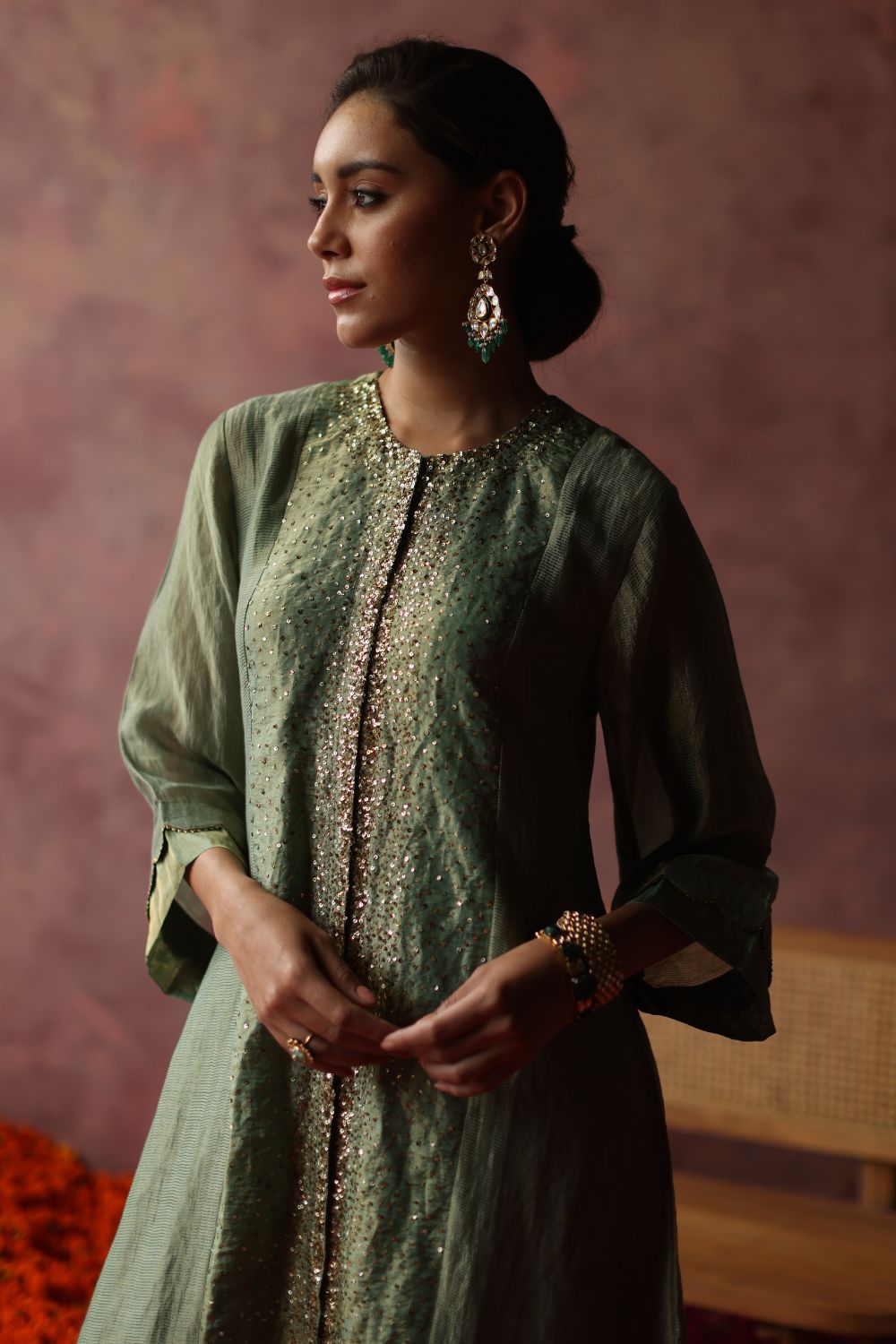 Paakizah Green Kurta Set