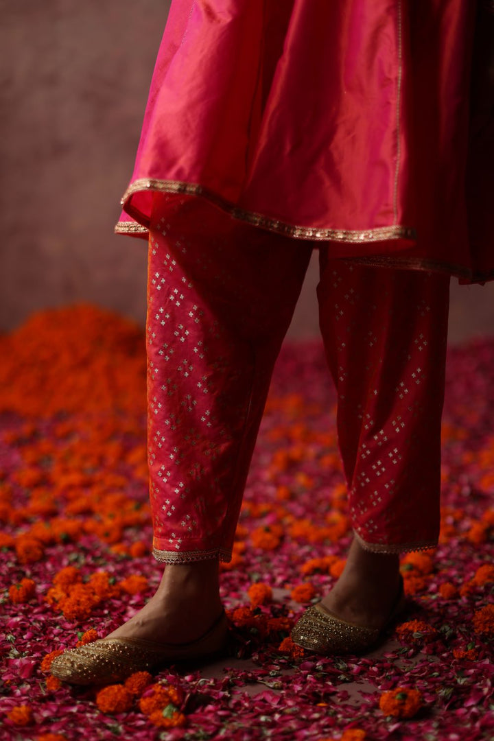 Rumi Pink & Orange Kurta Set