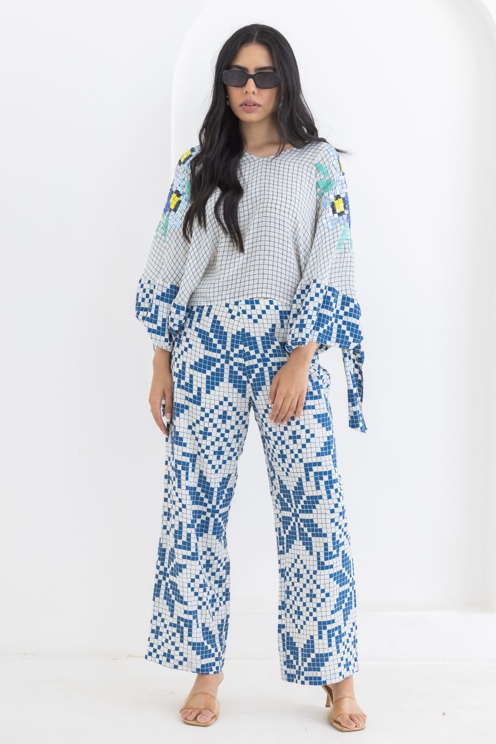 Blue Sleeve Knot Co-ord Set